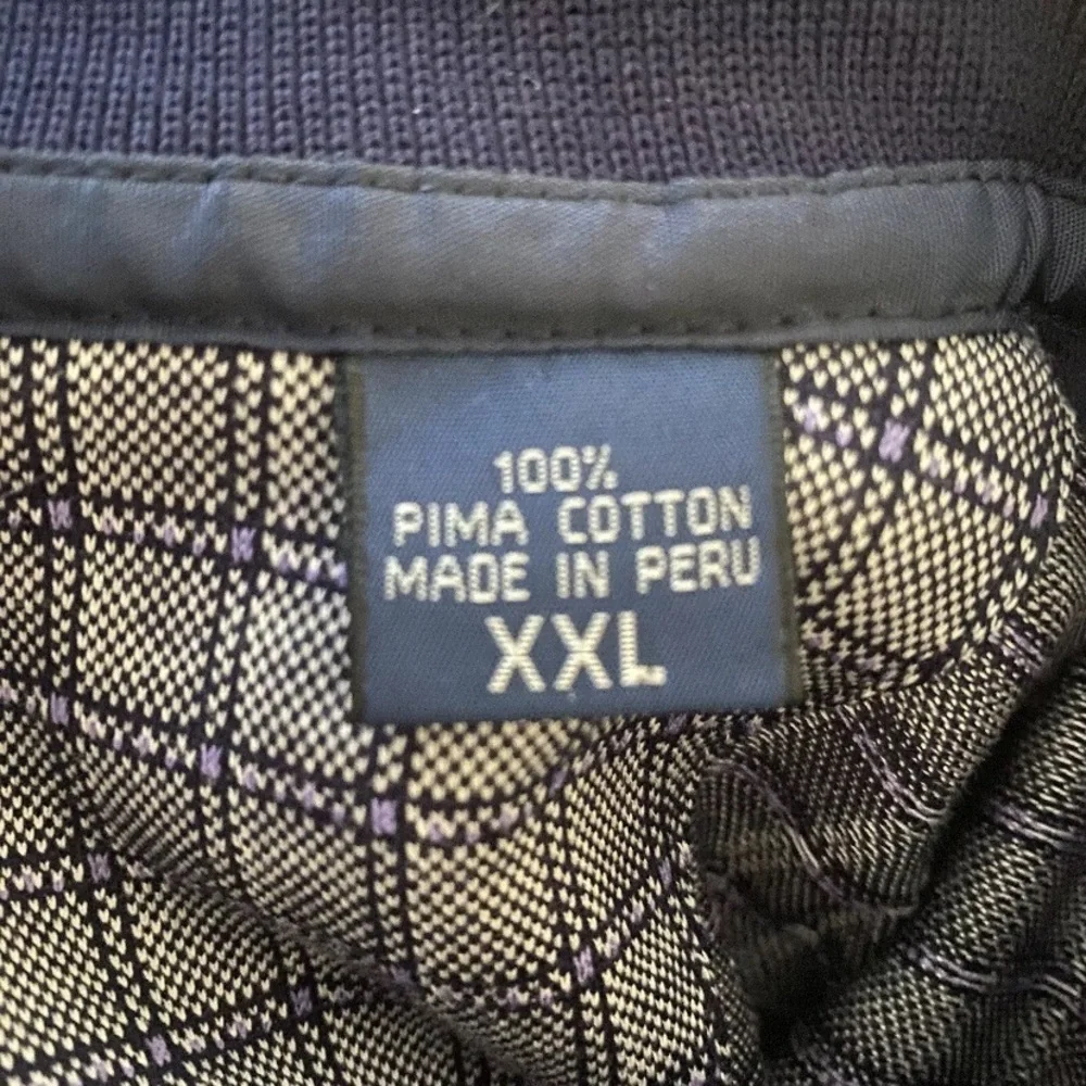 Ralph Lauren‎ Polo Golf Shirt Navy Blue  Plaid Check Mens Size XXL